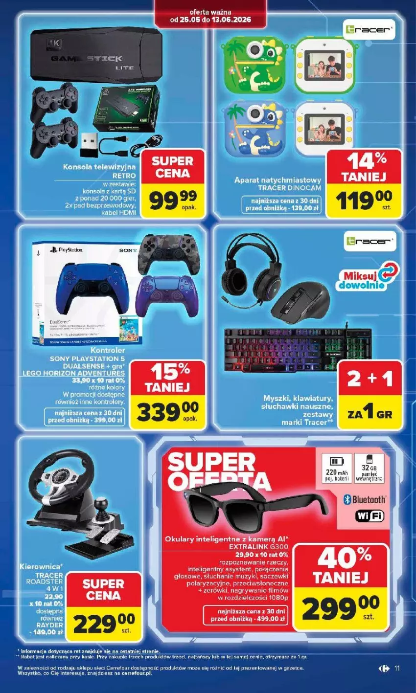 Gazetka promocyjna Carrefour - Gazetka Multimedia od poniedziałku! - ważna 25.05 do 13.06.2026 - strona 11 - produkty: Acer, Gra, Konsola, Kontroler, LEGO, Mysz, PlayStation, PlayStation 5, Słuchawki, Sony