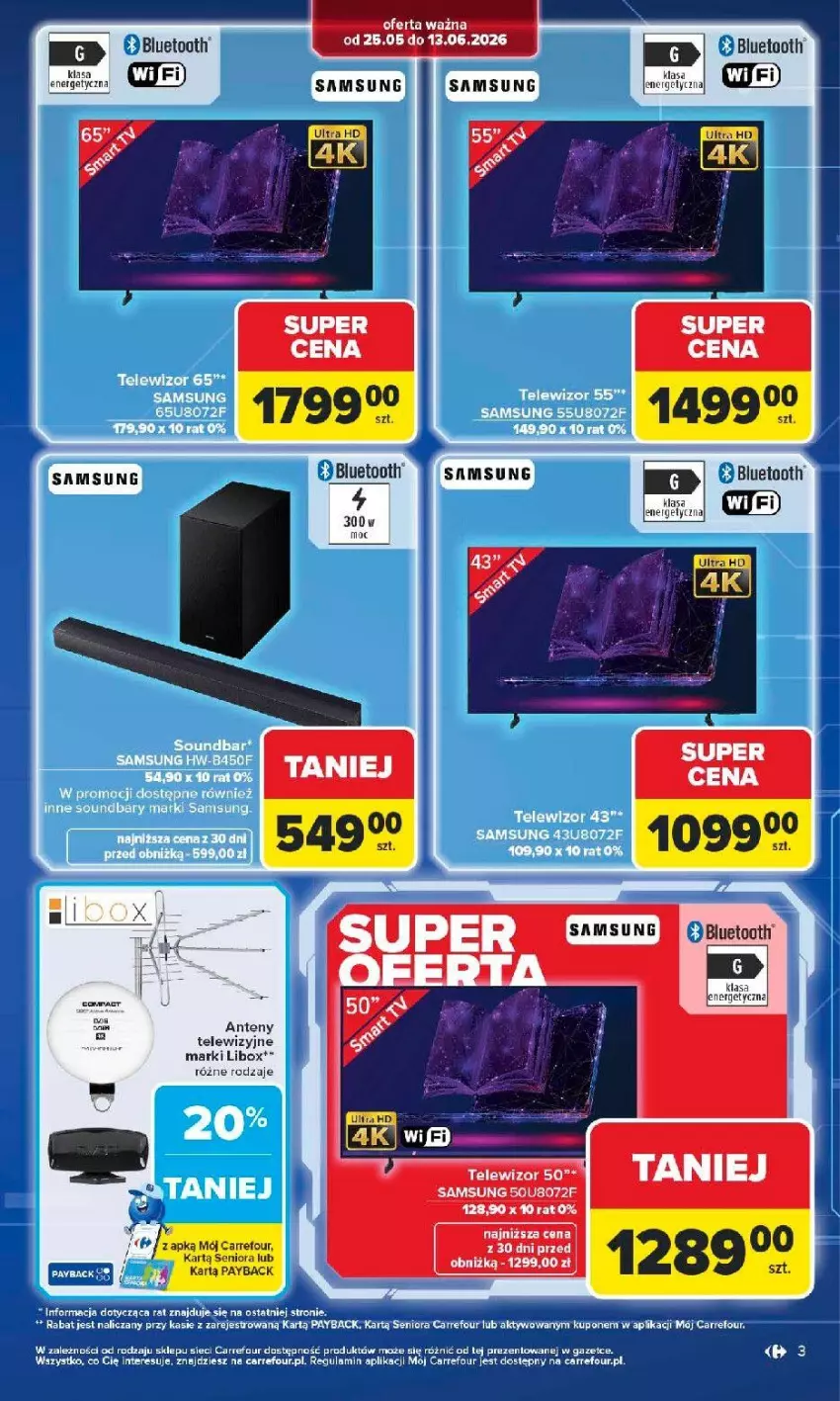 Gazetka promocyjna Carrefour - Gazetka Multimedia od poniedziałku! - ważna 25.05 do 13.06.2026 - strona 3 - produkty: HP, Ryż, Samsung, Soundbar, Telewizor