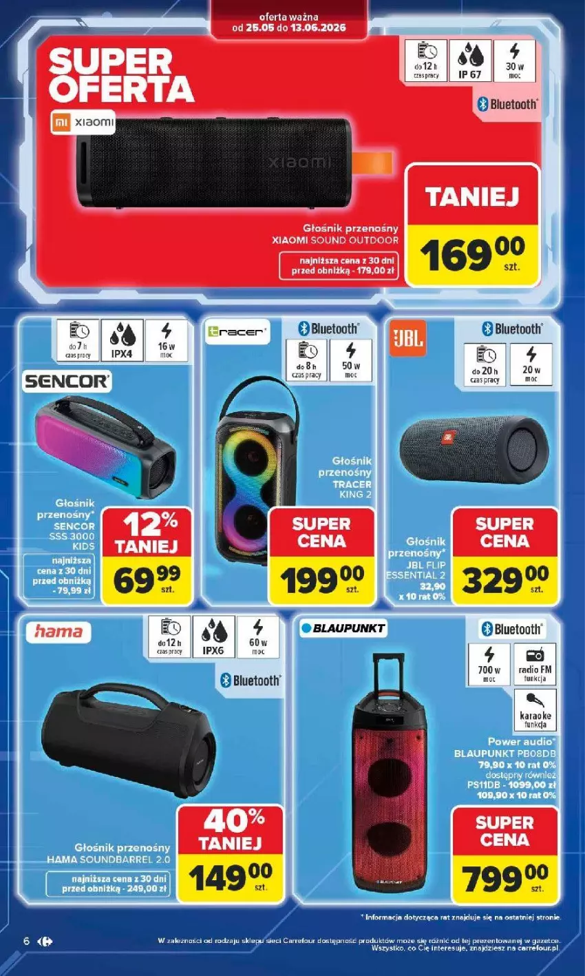 Gazetka promocyjna Carrefour - Gazetka Multimedia od poniedziałku! - ważna 25.05 do 13.06.2026 - strona 6 - produkty: JBL, Sencor