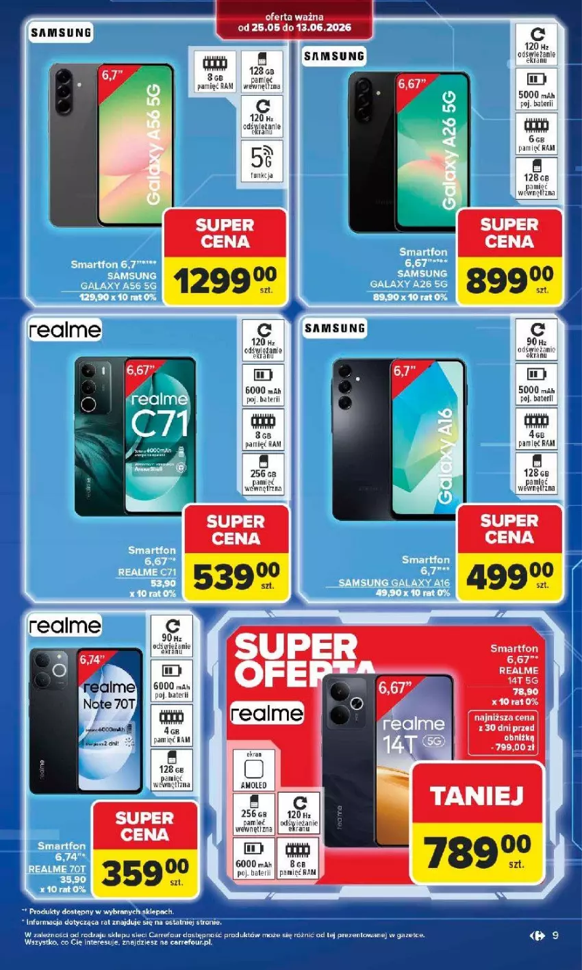 Gazetka promocyjna Carrefour - Gazetka Multimedia od poniedziałku! - ważna 25.05 do 13.06.2026 - strona 9 - produkty: Amol, Samsung, Smartfon