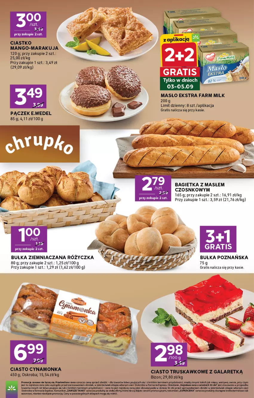 Gazetka promocyjna Stokrotka - Express - ważna 03.09 do 09.09.2026 - strona 3 - produkty: Fa, Farm Milk, Gala, Gra, Mango, Masło, Mięso, Owoce, Pączek