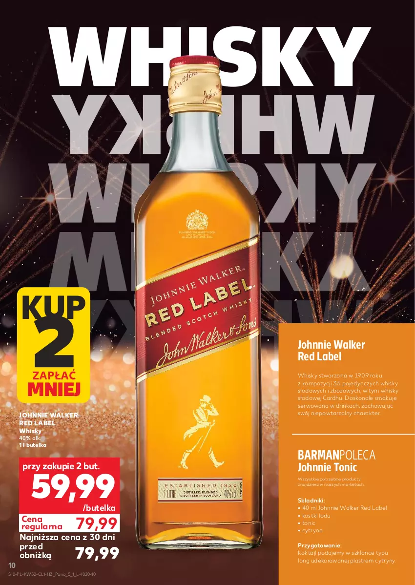 Gazetka promocyjna Kaufland - Barek Kauflandu - ważna 27.12.2025 do 07.01.2026 - strona 10 - produkty: Cytryny, Inka, Johnnie Walker, Ser, Whisky