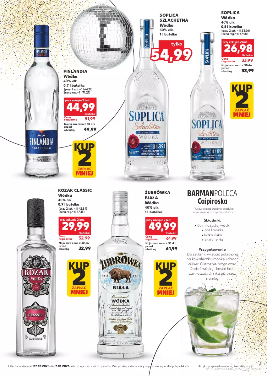 Gazetka promocyjna Kaufland - Barek Kauflandu - ważna 27.12.2025 do 07.01.2026 - strona 3 - produkty: Cukier, Finlandia, Inka, Kawa, Lanki, Soplica, Wódka