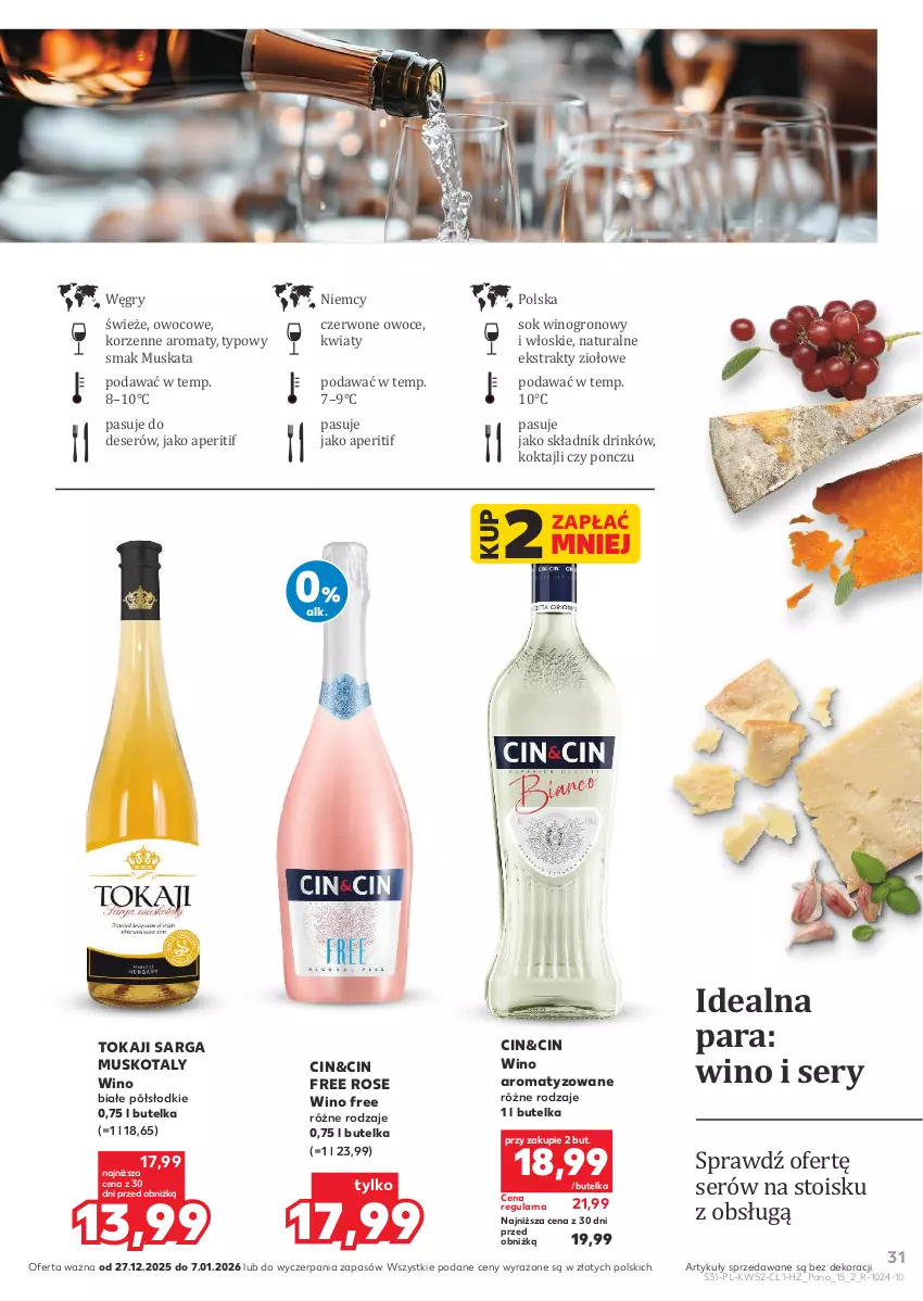 Gazetka promocyjna Kaufland - Barek Kauflandu - ważna 27.12.2025 do 07.01.2026 - strona 31 - produkty: Deser, Gry, Mus, Owoce, Ser, Sok, Tokaji, Wino, Wino białe