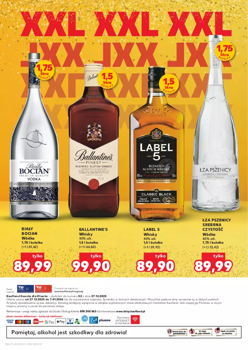 Gazetka promocyjna Kaufland - Barek Kauflandu - ważna 27.12.2025 do 07.01.2026 - strona 36 - produkty: Biały Bocian, Mięta, Wagi, Whisky, Wódka