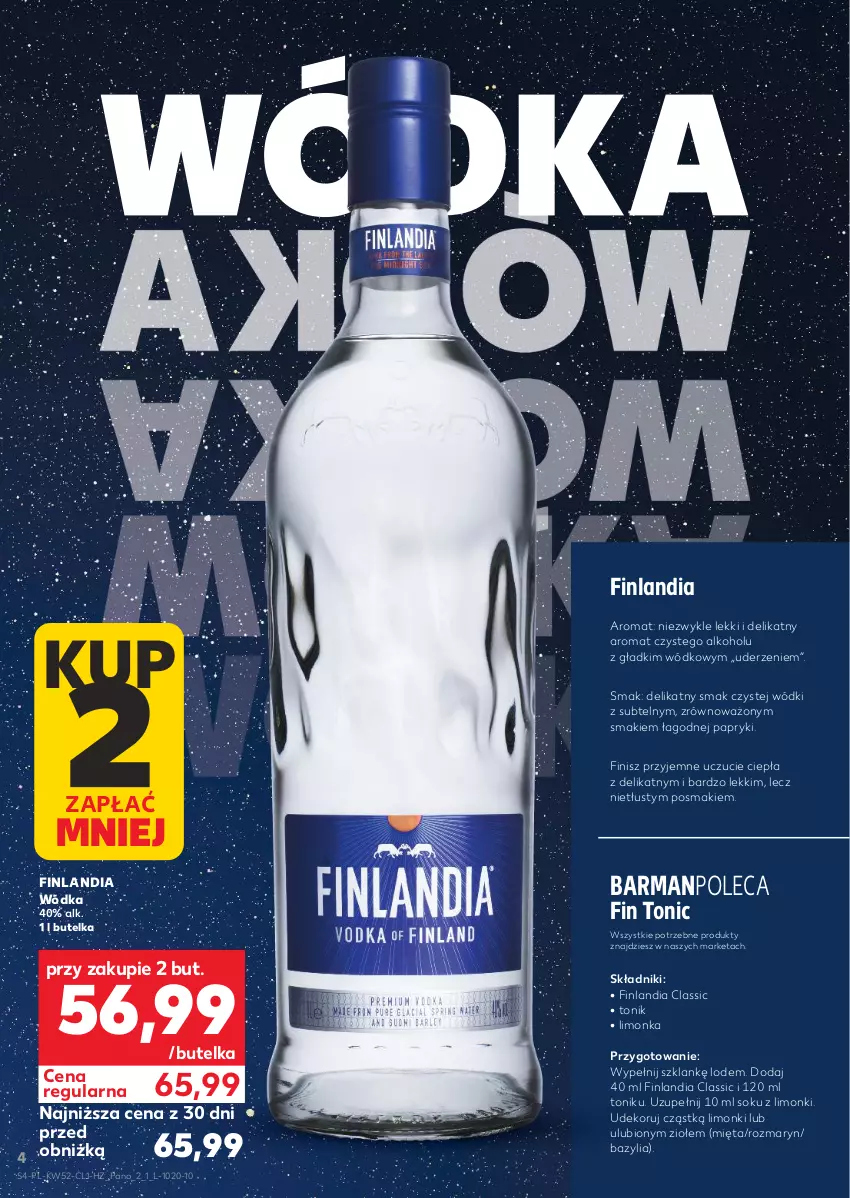 Gazetka promocyjna Kaufland - Barek Kauflandu - ważna 27.12.2025 do 07.01.2026 - strona 4 - produkty: Bazyl, Bazylia, Finlandia, Limonka, Mięta, Sok, Tonik, Wódka