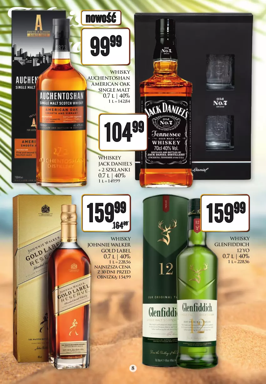 Gazetka promocyjna Dino - Katalog alkoholowy 14-19.08 - ważna 14.08 do 19.08.2023 - strona 8 - produkty: Brandy, Gra, Grant's, Jack Daniel's, Johnnie Walker, Lanki, Szklanka, Whiskey, Whisky