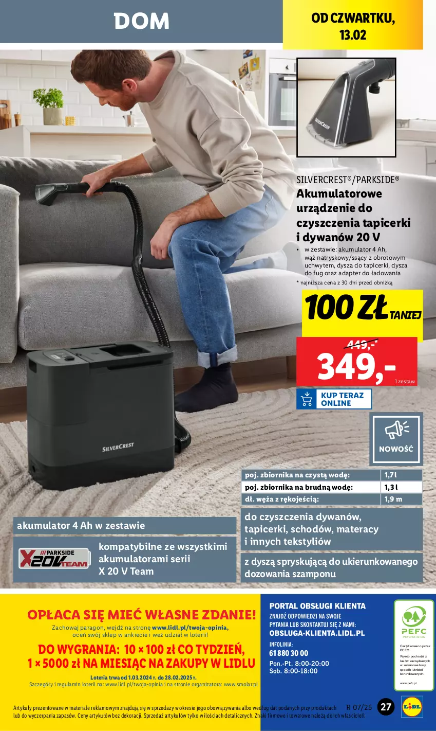 Gazetka promocyjna Lidl - GAZETKA - ważna 10.02 do 15.02.2025 - strona 33 - produkty: Akumulator, Dywan, Gra, Materac, Mola, Parkside, Ser, Silvercrest, Szampon, Tera