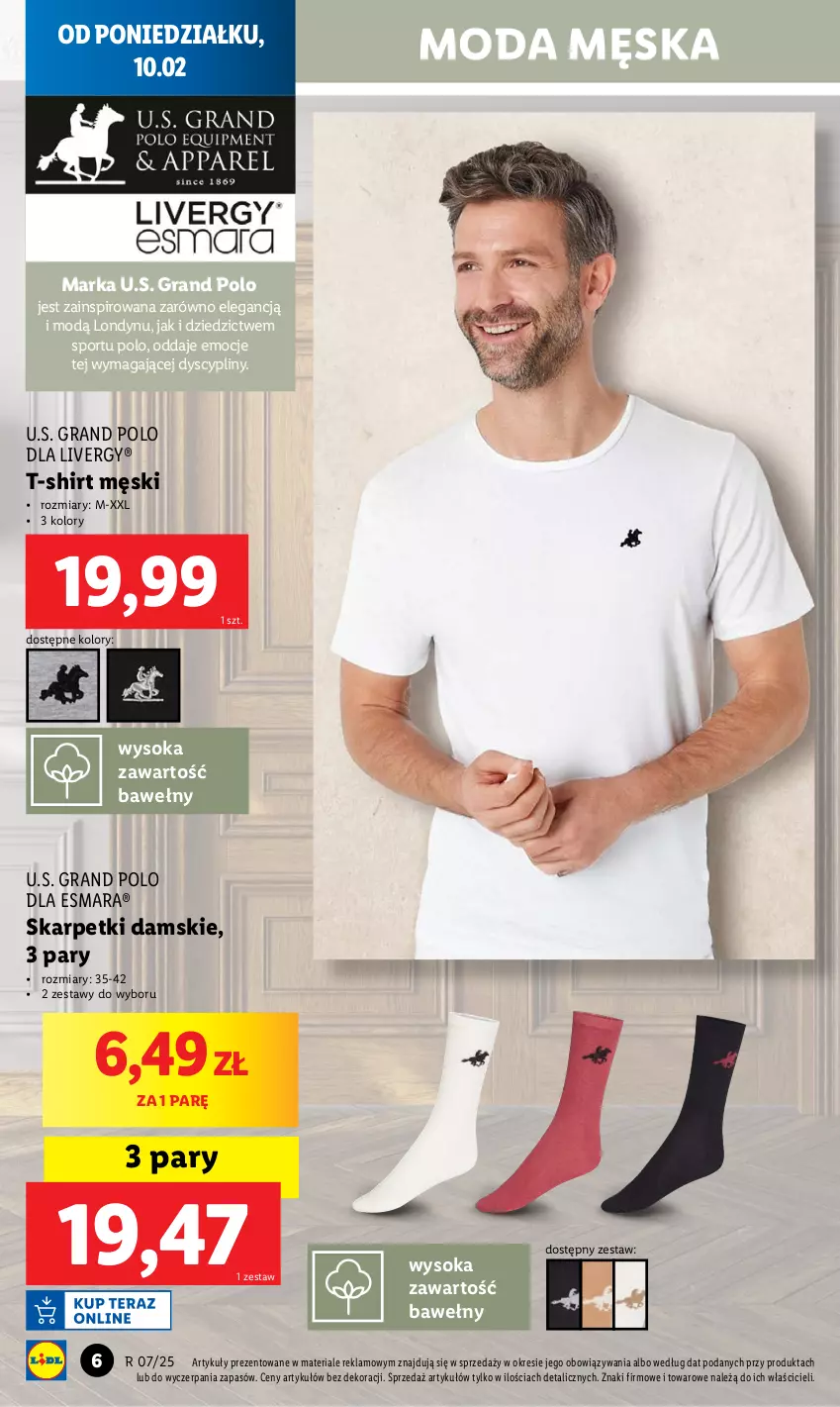 Gazetka promocyjna Lidl - GAZETKA - ważna 10.02 do 15.02.2025 - strona 6 - produkty: Gra, Karp, Moda, Por, Skarpetki, Sok, Sport, T-shirt