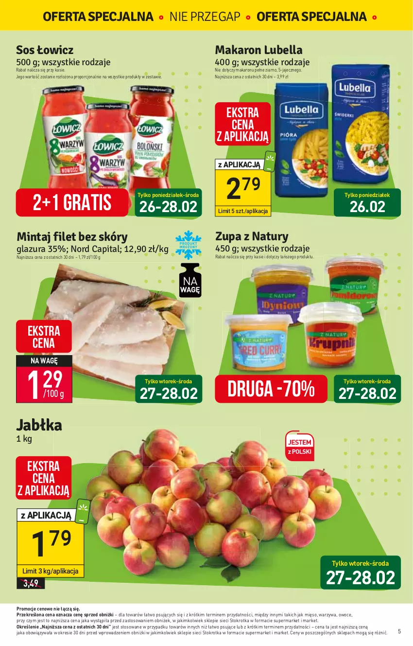 Gazetka promocyjna Stokrotka - Market - ważna 22.02 do 28.02.2024 - strona 5 - produkty: Gra, Makaron, Mięso, Owoce, Por, Warzywa