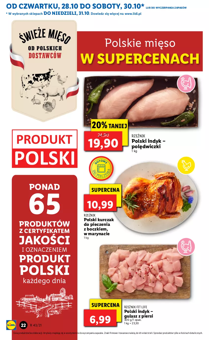 Gazetka promocyjna Lidl - GAZETKA - ważna 28.10 do 31.10.2021 - strona 22 - produkty: Kurczak, Mięso, Piec