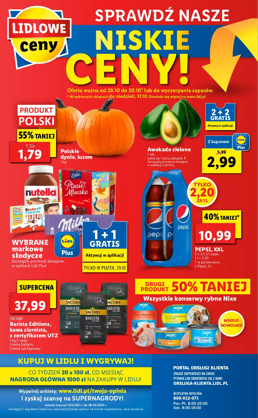 Gazetka promocyjna Lidl - GAZETKA - ważna 28.10 do 31.10.2021 - strona 60 - produkty: Gra, Gry, Jacobs, Kawa, Kawa ziarnista, Mola, Pepsi, Por, Ser