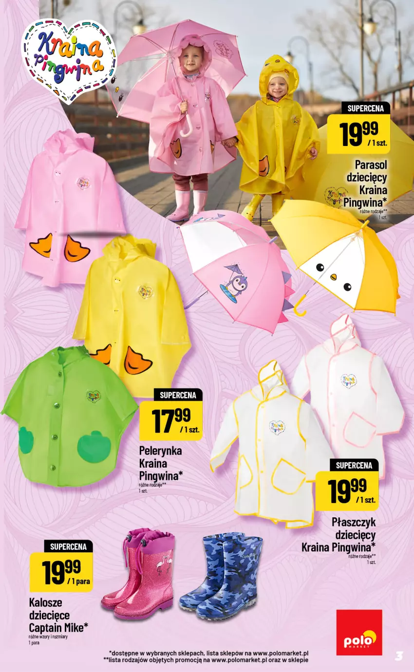 Gazetka promocyjna PoloMarket - NF - katalog - ważna 09.09 do 15.09.2026 - strona 3 - produkty: Dzieci, Parasol, Pingwin, Płaszcz