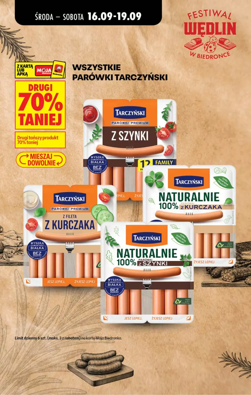 Gazetka promocyjna Biedronka - Gazetka - ważna 16.09 do 23.09.2026 - strona 3 - produkty: Gra, Kurczak, Parówki, Sok, Tarczyński