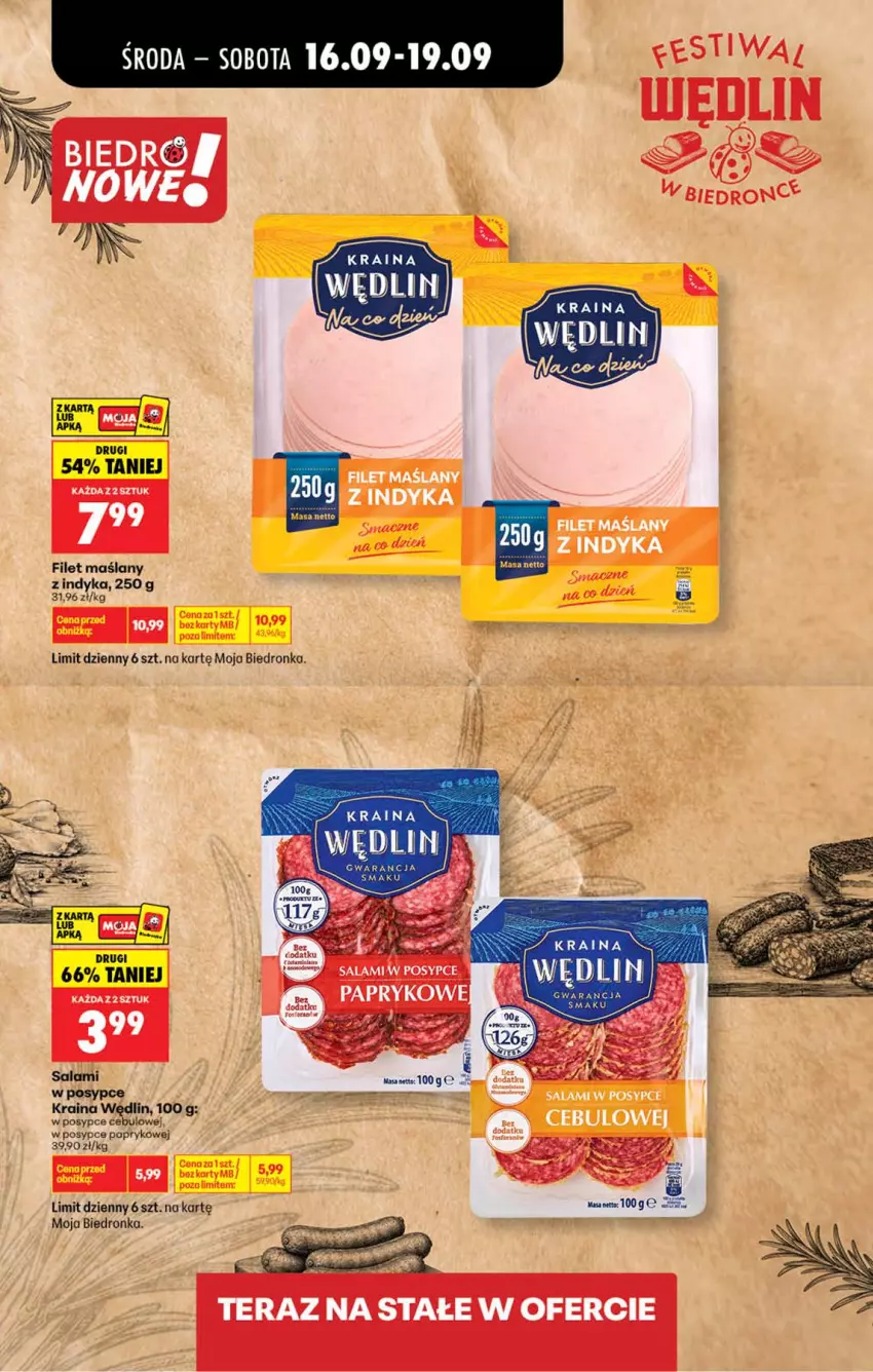 Gazetka promocyjna Biedronka - Gazetka - ważna 16.09 do 23.09.2026 - strona 5 - produkty: Salami, Tera