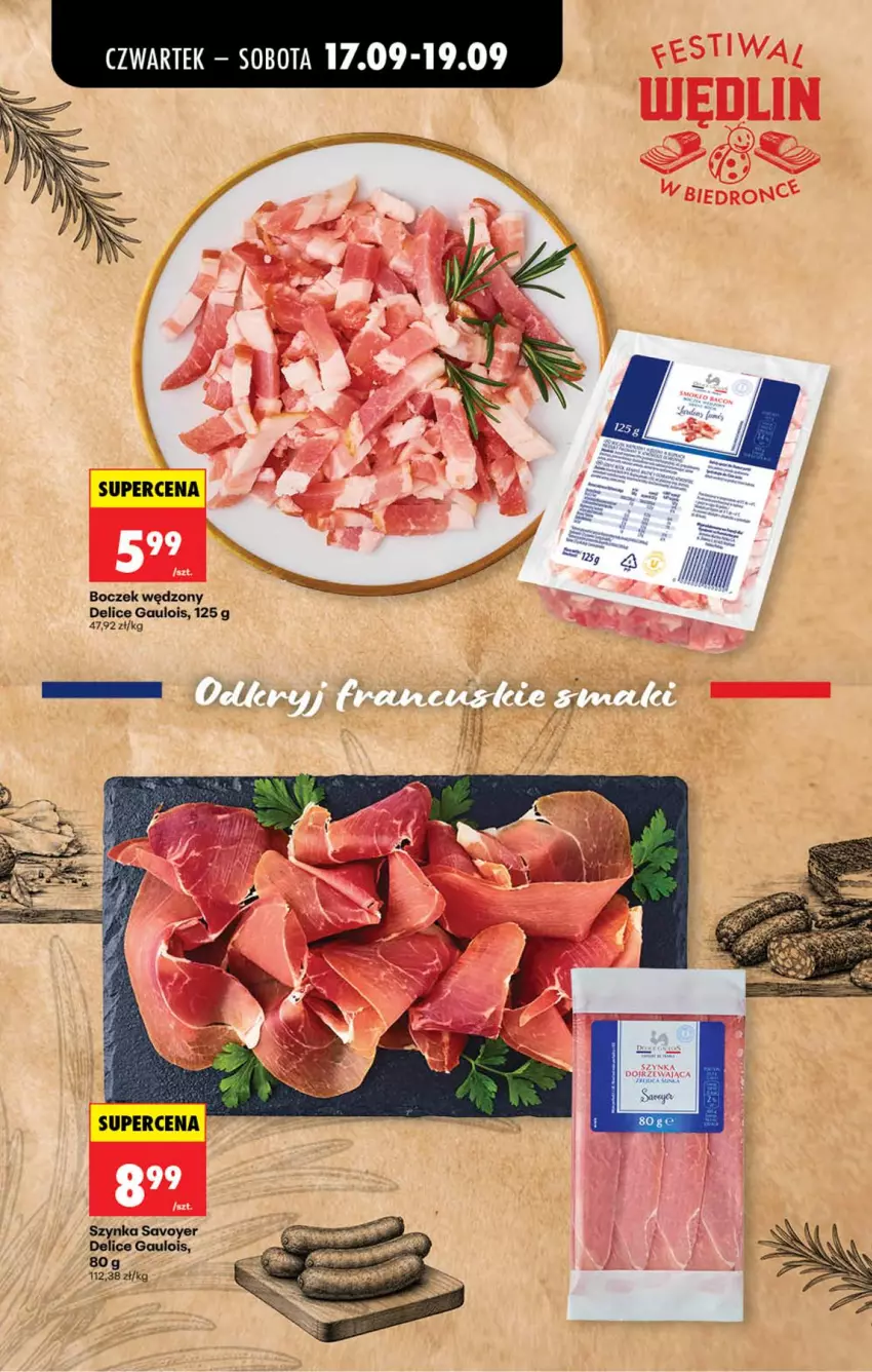 Gazetka promocyjna Biedronka - Gazetka - ważna 16.09 do 23.09.2026 - strona 6 - produkty: Boczek, Fa, Szynka