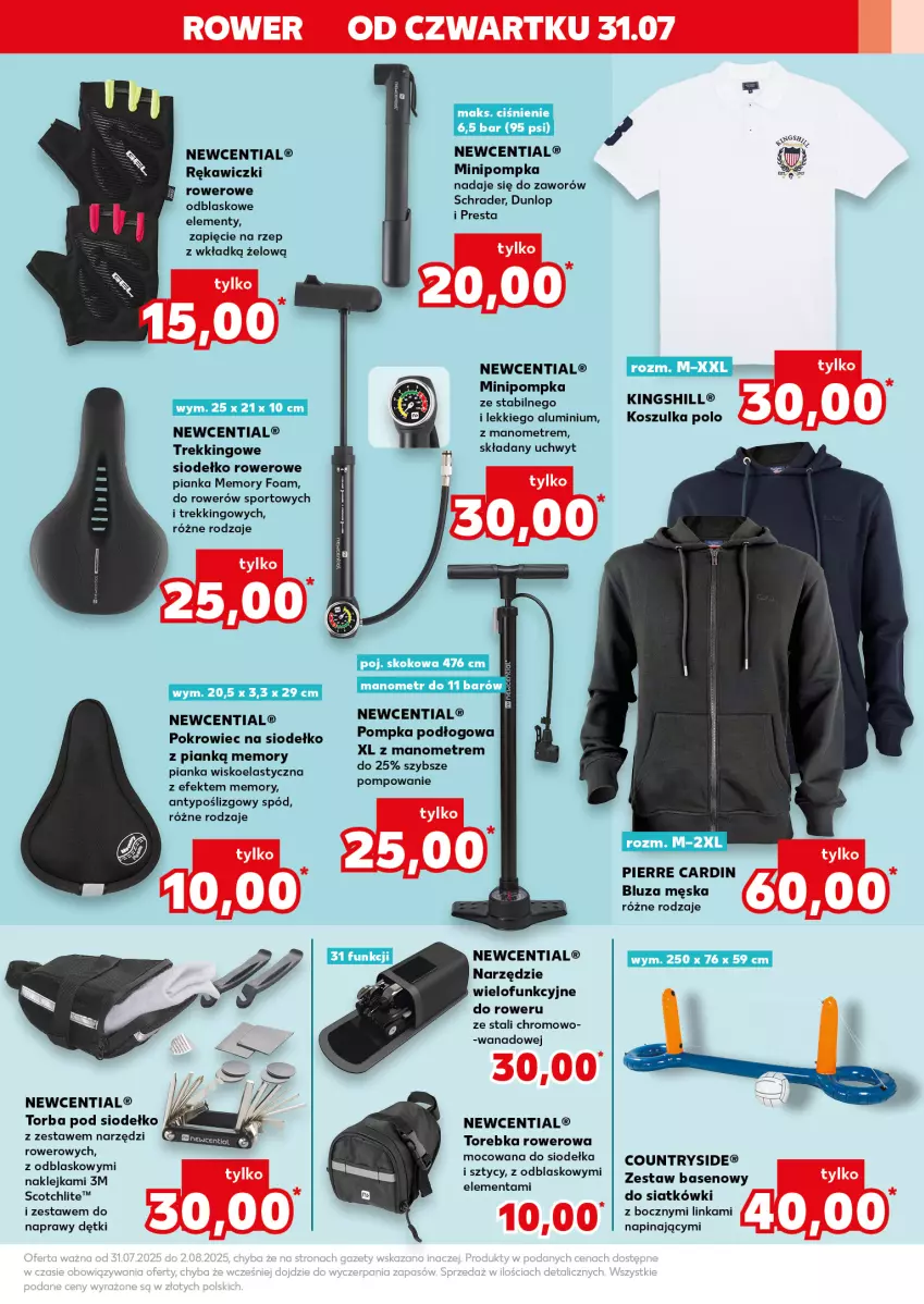 Gazetka promocyjna Kaufland - Kaufland - ważna 31.07 do 06.08.2025 - strona 15 - produkty: Bluza, Inka, Klej, Kosz, Koszulka, Pierre Cardin, Pokrowiec, Pompka, Por, Rower, Sport, Torba, Torebka