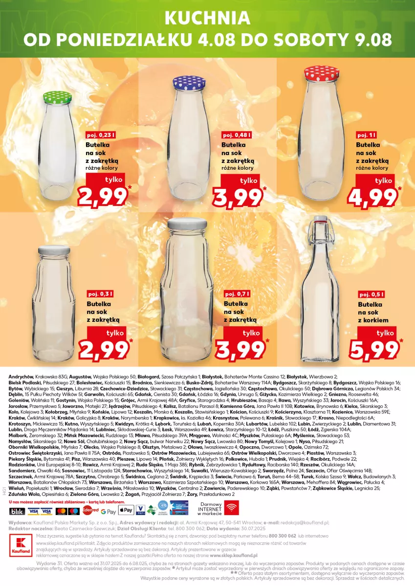 Gazetka promocyjna Kaufland - Kaufland - ważna 31.07 do 06.08.2025 - strona 20 - produkty: BIC, Dres, Gra, Gry, Kosz, Kuchnia, LANA, Lion, Monte, Mysz, Namysłów, Olej, Parasol, Piast, Piec, Podlaski, Sok, Sól, Sos, Szal, Telefon, Top