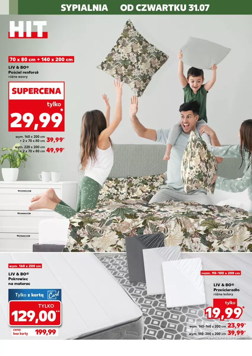 Gazetka promocyjna Kaufland - Kaufland - ważna 31.07 do 06.08.2025 - strona 4 - produkty: Materac, Pokrowiec, Pościel, Prześcieradło, Sypialnia, Tera