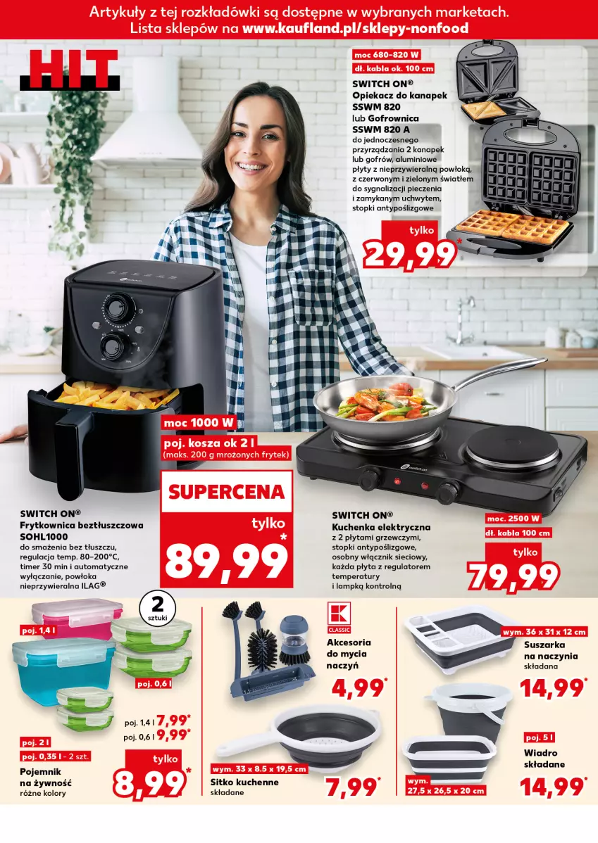 Gazetka promocyjna Kaufland - Kaufland - ważna 31.07 do 06.08.2025 - strona 8 - produkty: Gofrownica, Opiekacz do kanapek, Piec, Płyta, Pojemnik, Sitko, Suszarka, Top, Wiadro