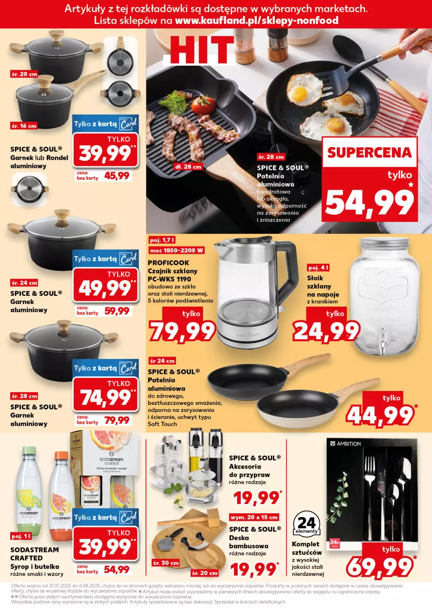 Gazetka promocyjna Kaufland - Kaufland - ważna 31.07 do 06.08.2025 - strona 9 - produkty: Czajnik, Garnek, Napoje, Patelnia, Por, Rondel, Sok, Syrop