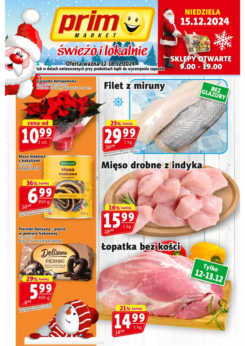 Gazetka promocyjna Prim Market - ważna 12.12 do 18.12.2024 - strona 1 - produkty: Gwiazda, Isana, Kakao, Piernik, Precle