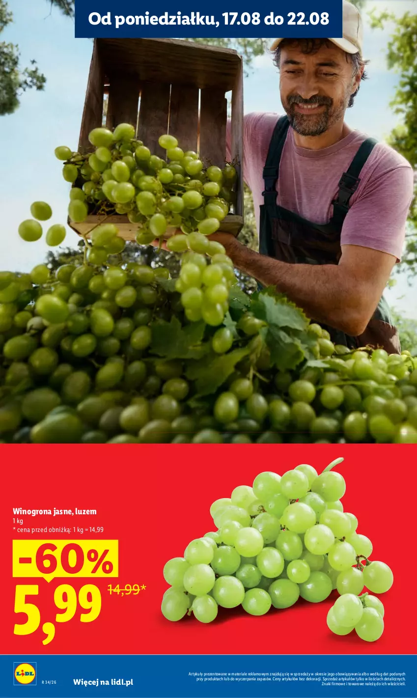 Gazetka promocyjna Lidl - Gazetka ważna od 20.08 do 22.08 - ważna 20.08 do 22.08.2026 - strona 16 - produkty: Wino, Winogrona