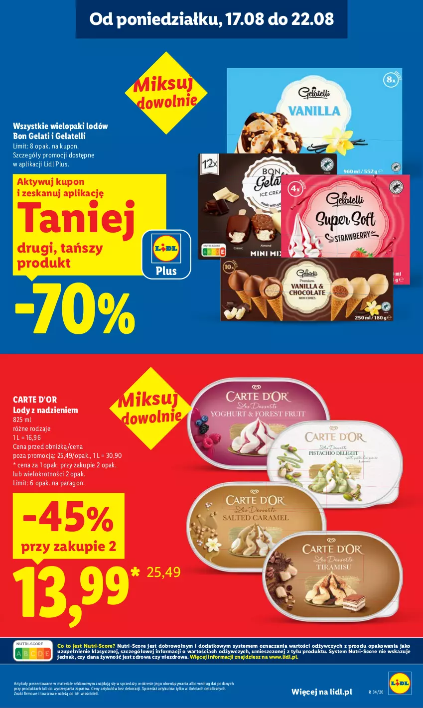 Gazetka promocyjna Lidl - Gazetka ważna od 20.08 do 22.08 - ważna 20.08 do 22.08.2026 - strona 21 - produkty: Carte d'Or, Lody