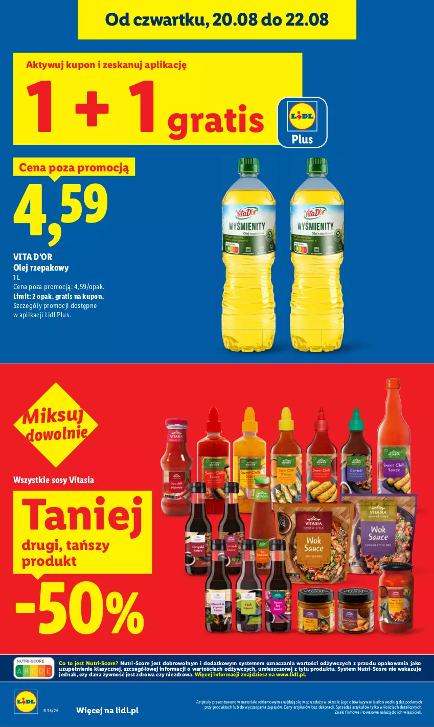 Gazetka promocyjna Lidl - Gazetka ważna od 20.08 do 22.08 - ważna 20.08 do 22.08.2026 - strona 22 - produkty: Gra, Olej, Olej rzepakowy, Sos