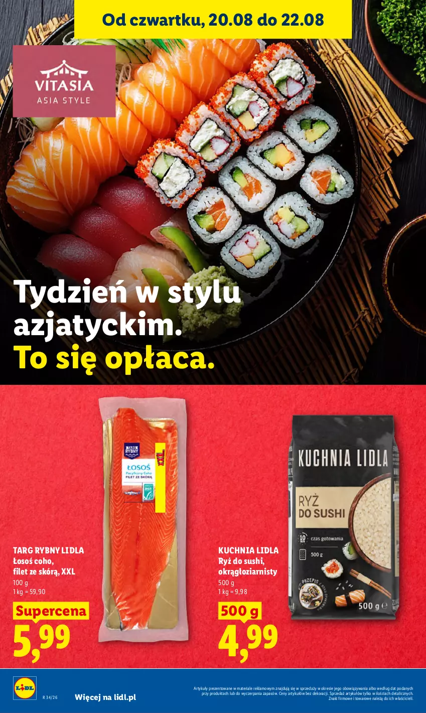 Gazetka promocyjna Lidl - Gazetka ważna od 20.08 do 22.08 - ważna 20.08 do 22.08.2026 - strona 48 - produkty: Kuchnia, Ryż, Ryż do sushi, Sushi