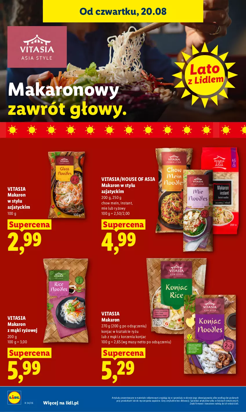 Gazetka promocyjna Lidl - Gazetka ważna od 20.08 do 22.08 - ważna 20.08 do 22.08.2026 - strona 52 - produkty: House of Asia, Makaron, Ryż