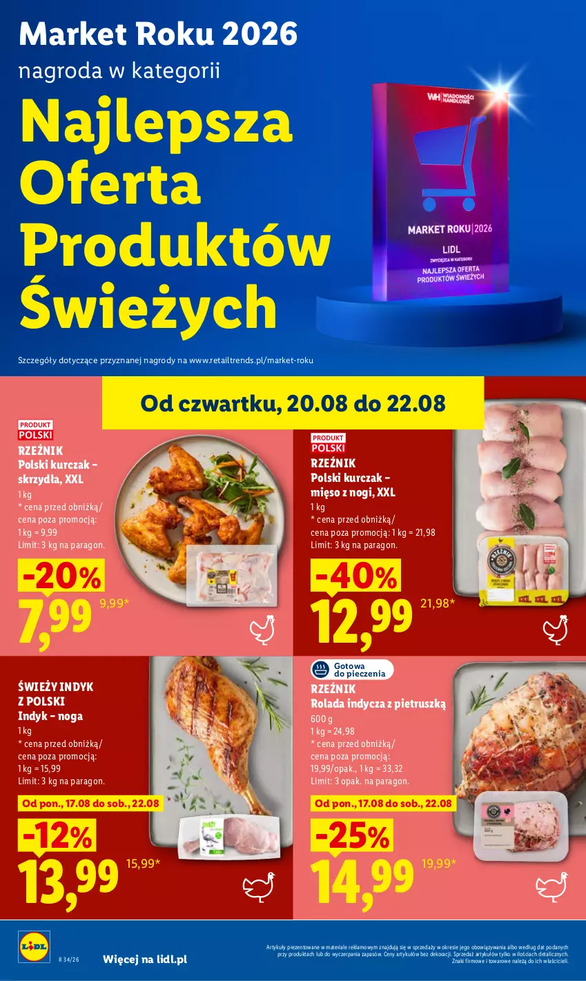 Gazetka promocyjna Lidl - Gazetka ważna od 20.08 do 22.08 - ważna 20.08 do 22.08.2026 - strona 66 - produkty: Kurczak, Mięso, Piec, Rolada