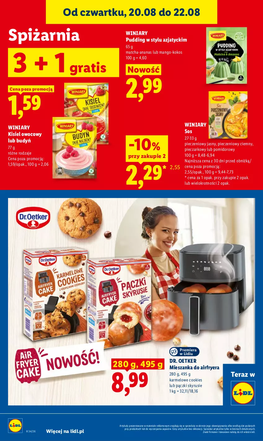 Gazetka promocyjna Lidl - Gazetka ważna od 20.08 do 22.08 - ważna 20.08 do 22.08.2026 - strona 88 - produkty: Ananas, Budyń, Dr. Oetker, Gra, Kisiel, Kokos, Mango, Piec, Pudding, Sos, Tera, Winiary