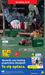 Gazetka promocyjna Lidl - Gazetka ważna od 20.08 do 22.08 - Gazetka - ważna od 22.08 do 22.08.2026 - strona 41 - produkty: Parkside, Ser, Szlifierka kątowa, Szlifierka, Akumulator