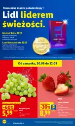 Gazetka promocyjna Lidl - Gazetka ważna od 20.08 do 22.08 - Gazetka - ważna od 22.08 do 22.08.2026 - strona 42 - produkty: Warzywa, Truskawki, Laur, Winogrona, Owoce, Wino
