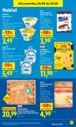 Gazetka promocyjna Lidl - Gazetka ważna od 20.08 do 22.08 - Gazetka - ważna od 22.08 do 22.08.2026 - strona 73 - produkty: Serek puszysty, Ser, Zott, Jaja, Jogurt, Laur, Serek, Ser Królewiecki, Pilos, Tonik, Baton, POLMLEK, Gouda, Almette, Monte