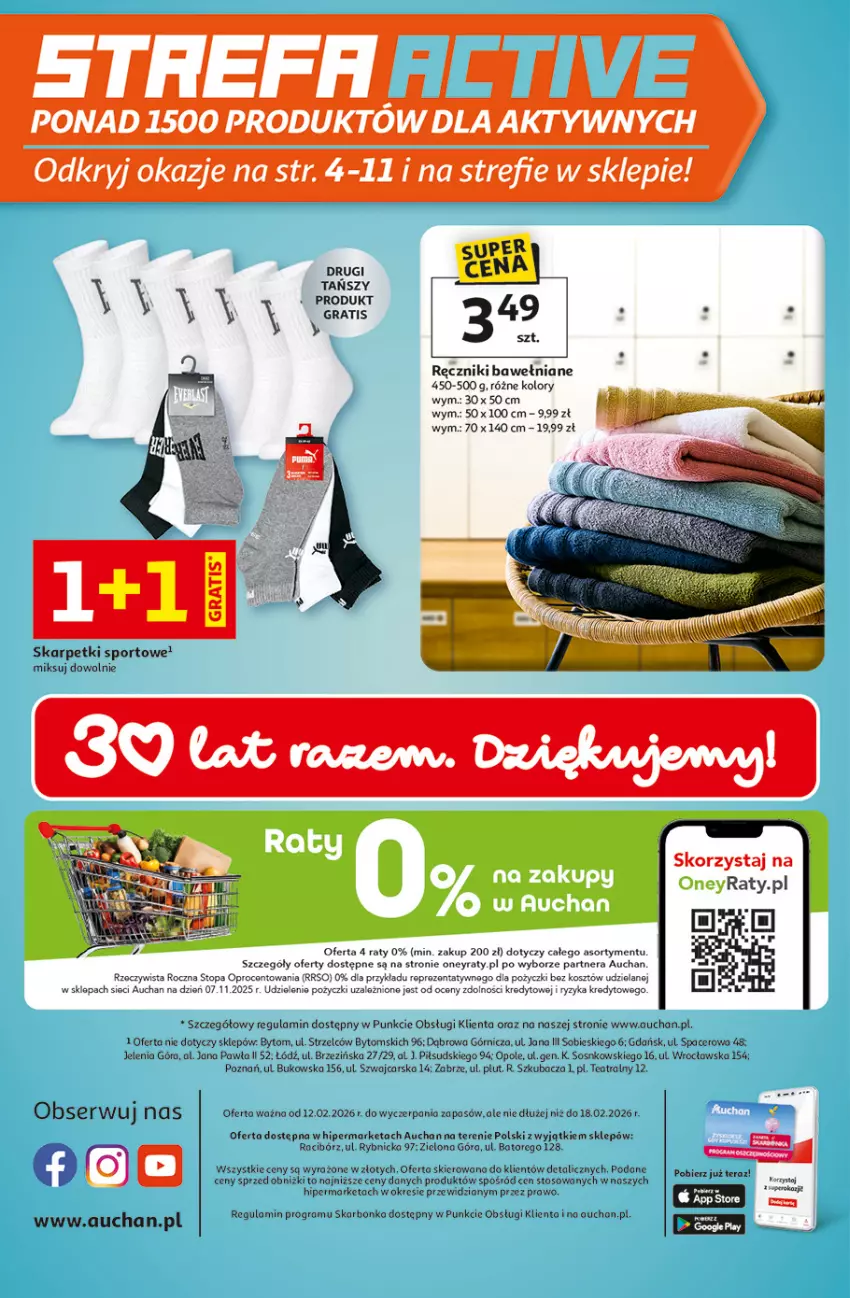 Gazetka promocyjna Auchan - 30 Lat Hipermarket - ważna 12.02 do 18.02.2026 - strona 45 - produkty: Acer, Cars, Gra, Karp, Kosz, Por, Ręcznik, Skarpetki, Sport, Tera, Top