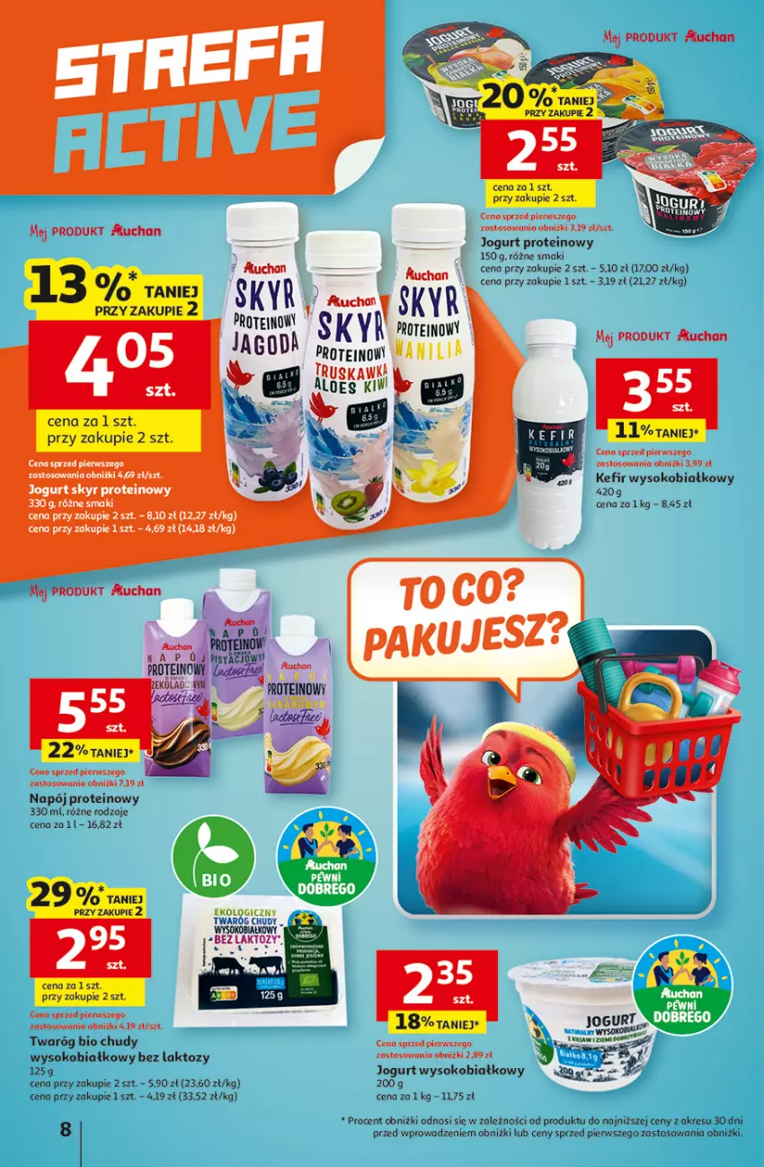 Gazetka promocyjna Auchan - 30 Lat Hipermarket - ważna 12.02 do 18.02.2026 - strona 8 - produkty: Jogurt, Kefir, Napój, Sok, Twaróg