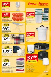 Gazetka promocyjna Auchan - 30 Lat Hipermarket - Gazetka - ważna od 18.02 do 18.02.2026 - strona 37 - produkty: Ser, Koc, Deska do prasowania, Pościel, Balony, Pojemnik z pokrywką, Pojemnik, Prześcieradło, Whisky, Komplet pościeli