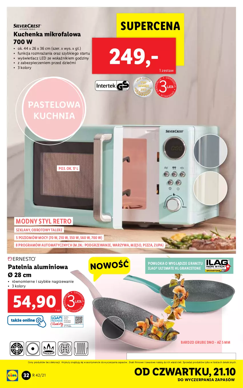 Gazetka promocyjna Lidl - GAZETKA - ważna 18.10 do 24.10.2021 - strona 32 - produkty: Fa, Gra, Halo, Kuchenka mikrofalowa, Kuchnia, Mięso, Patelnia, Piec, Pizza, Talerz, Warzywa, Zupa