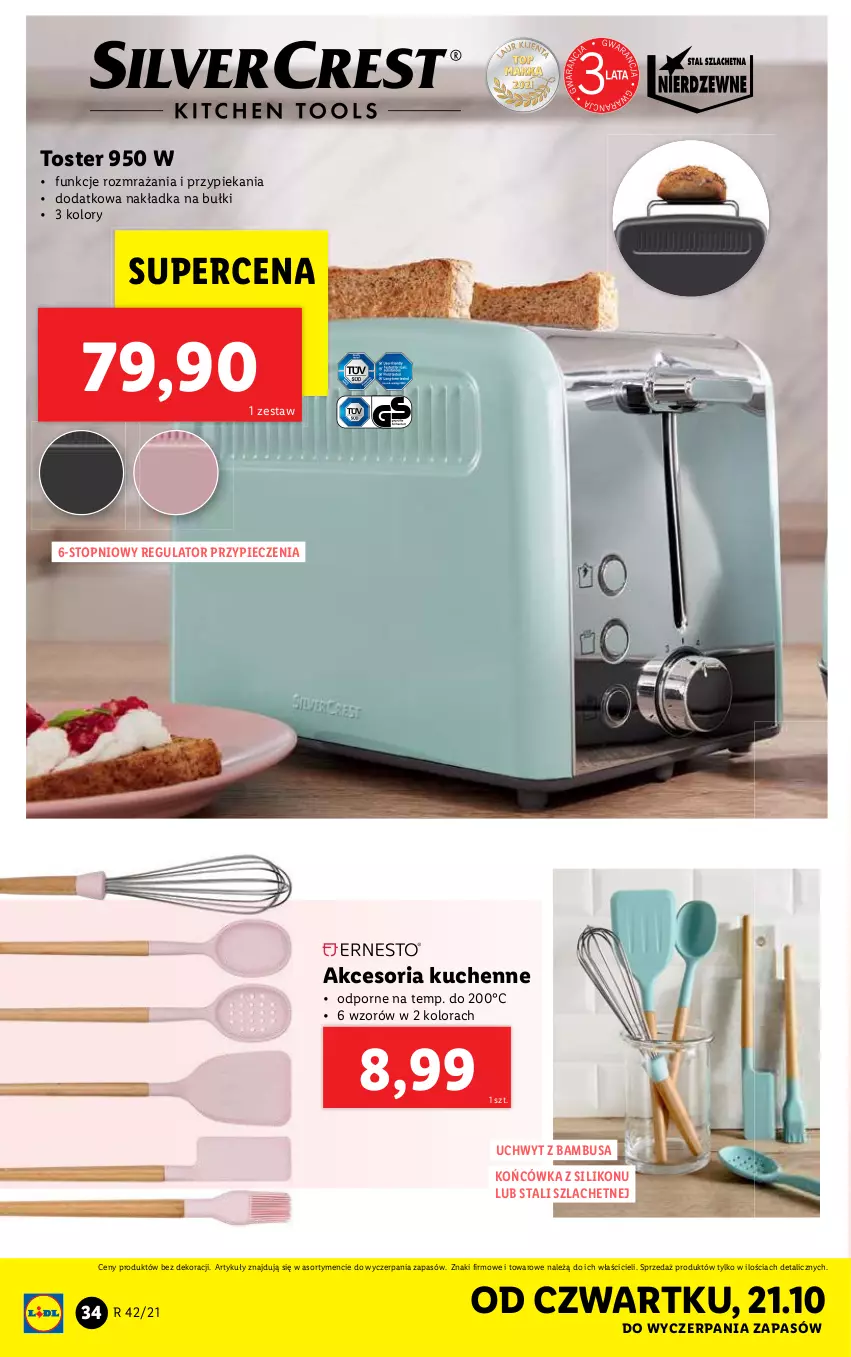 Gazetka promocyjna Lidl - GAZETKA - ważna 18.10 do 24.10.2021 - strona 34 - produkty: Piec, Por, Top, Toster