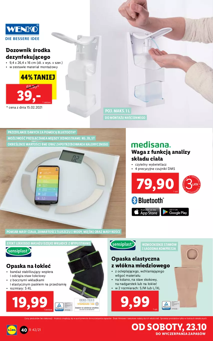 Gazetka promocyjna Lidl - GAZETKA - ważna 18.10 do 24.10.2021 - strona 40 - produkty: Dozownik, Opaska, Stek