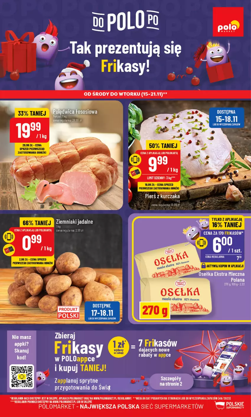 Gazetka promocyjna PoloMarket - Gazetka pomocyjna - ważna 15.11 do 21.11.2023 - strona 1 - produkty: Kurczak, Masło