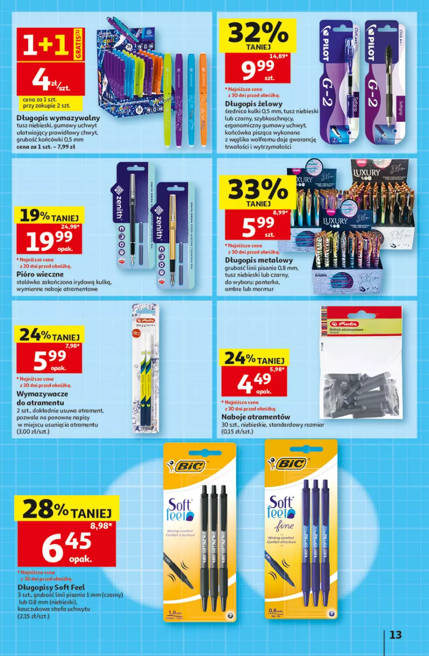 Gazetka promocyjna Auchan - 30 Lat Hipermarket - ważna 13.08 do 19.08.2026 - strona 13 - produkty: Długopis, Fa, Tusz