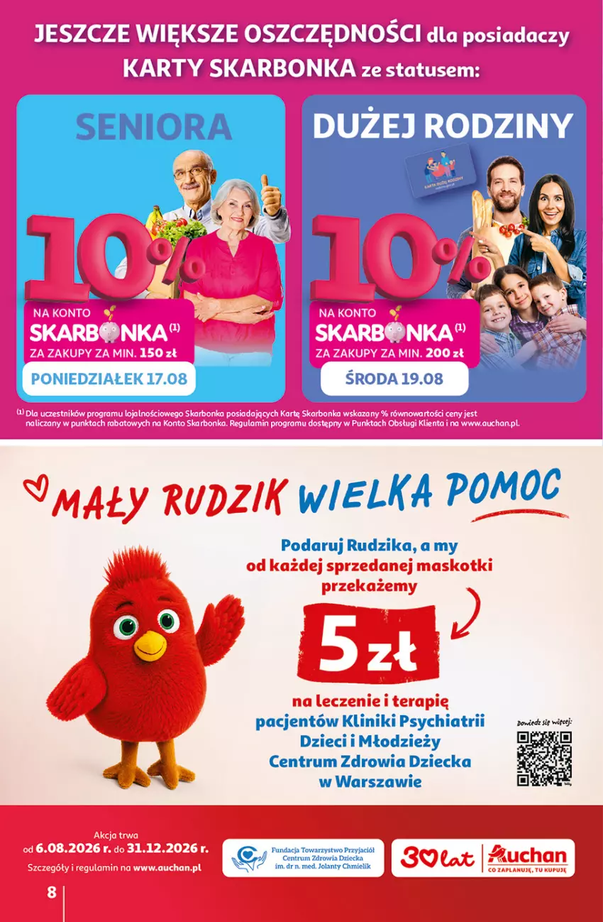 Gazetka promocyjna Auchan - 30 Lat Hipermarket - ważna 13.08 do 19.08.2026 - strona 8 - produkty: Chia, Dzieci, Rum