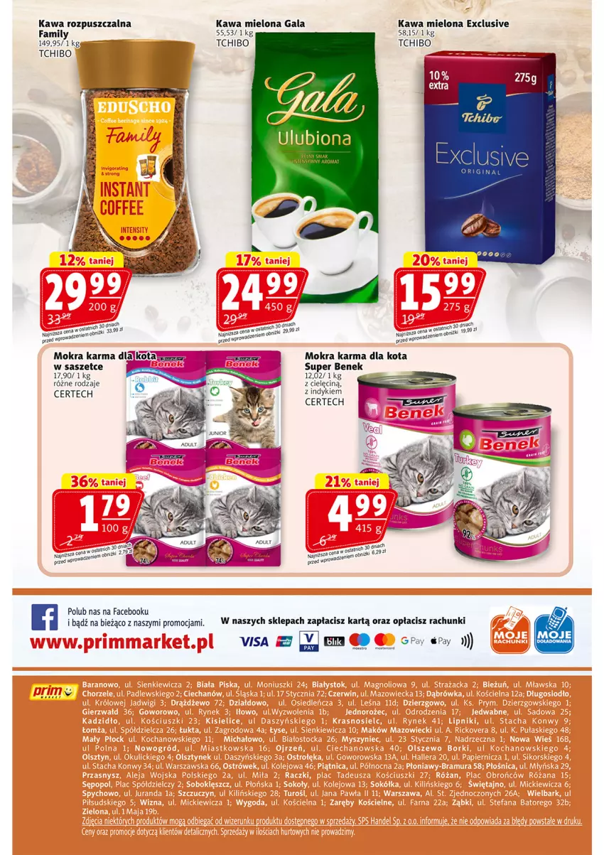 Gazetka promocyjna Prim Market - ważna 05.06 do 11.06.2025 - strona 16 - produkty: Fa, Gala, Gin, Kawa, Kawa mielona, Kawa rozpuszczalna, Mokra karma, Super Benek, Tchibo
