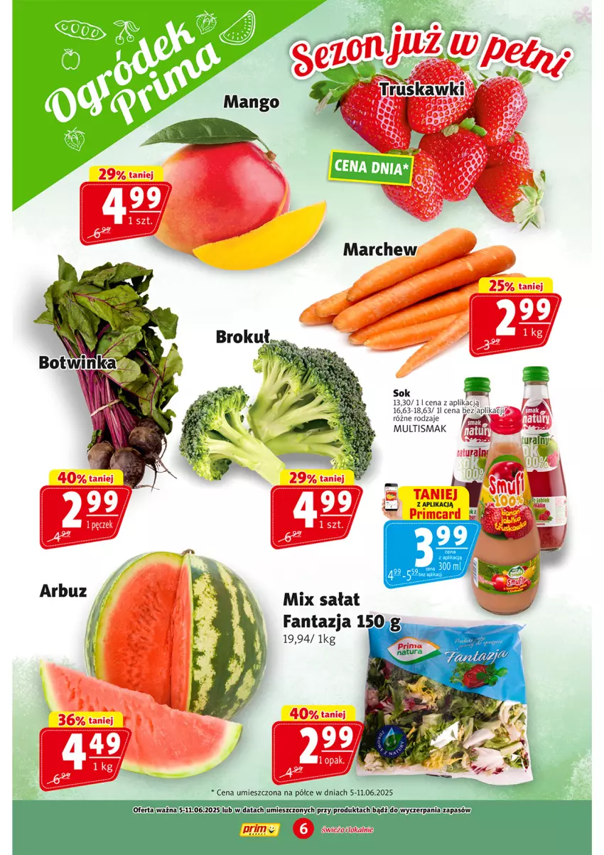 Gazetka promocyjna Prim Market - ważna 05.06 do 11.06.2025 - strona 6 - produkty: Fa, Fanta, Sałat, Sok
