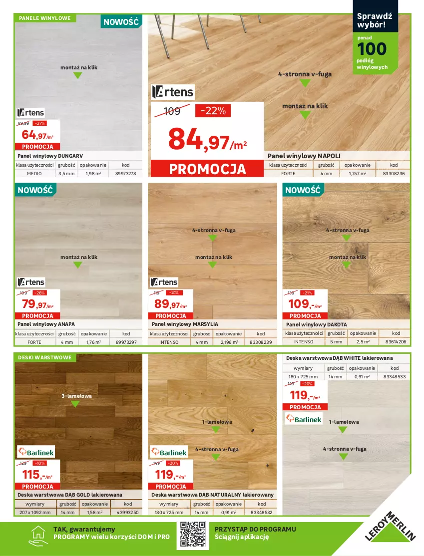 Gazetka promocyjna Leroy Merlin - Gazetka Leroy Merlin - ważna 24.06 do 12.07.2022 - strona 15 - produkty: Deska warstwowa, Fa, Gra, Lakier, Mars, Panel podłogowy, Panel winylowy, Telefon