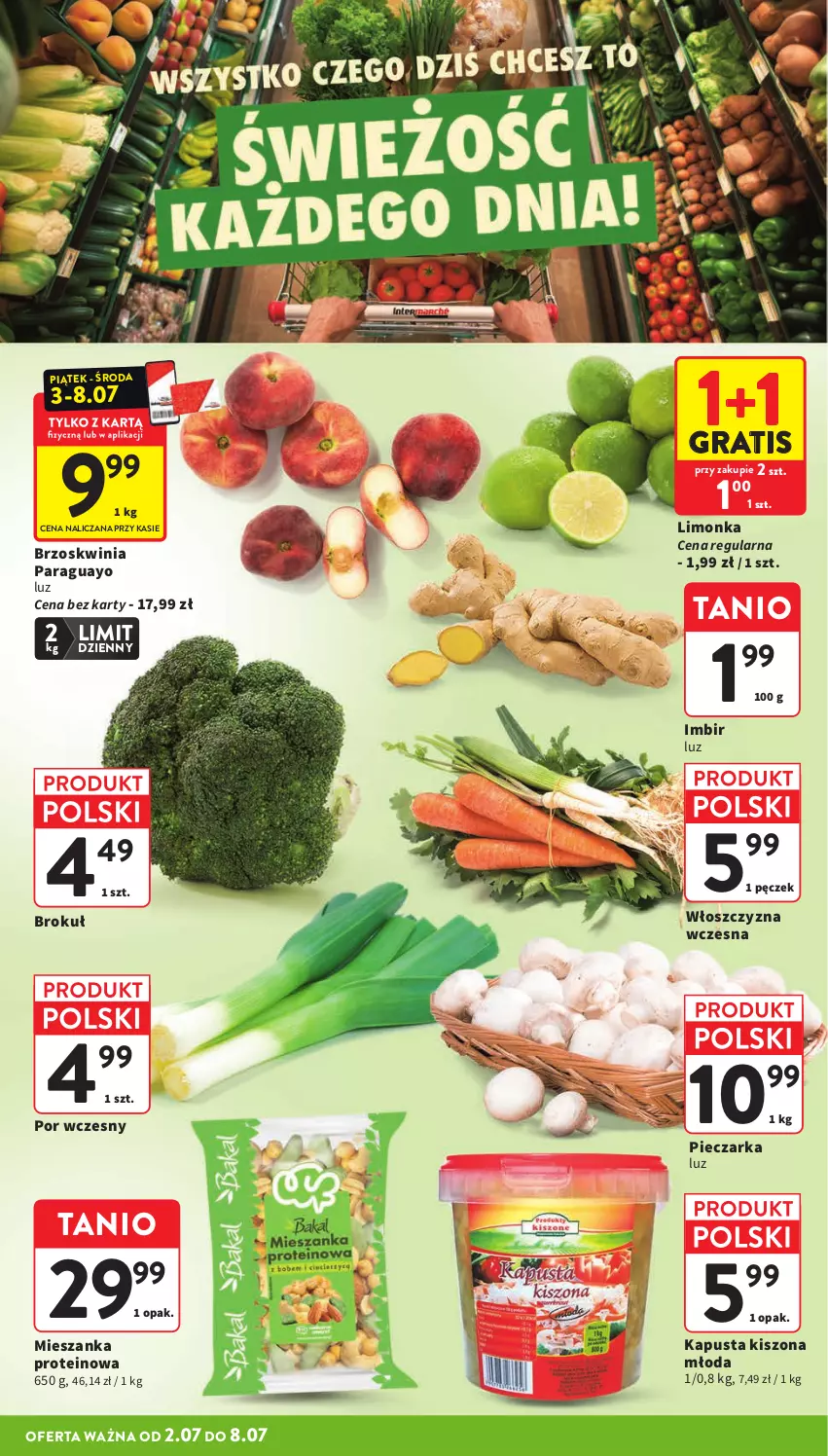 Gazetka promocyjna Intermarche - Gazetka promocyjna - ważna 02.06 do 08.07.2026 - strona 10 - produkty: Gra, Imbir, Limonka, Piec, Pieczarka, Por