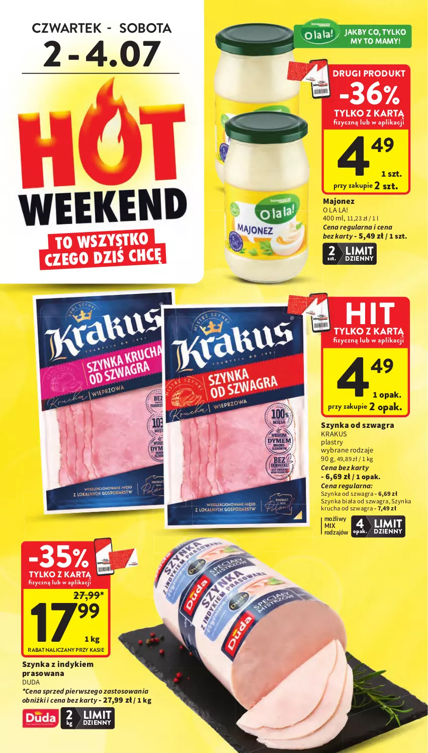 Gazetka promocyjna Intermarche - Gazetka promocyjna - ważna 02.06 do 08.07.2026 - strona 2 - produkty: Duda, Gra, Krakus, Majonez, Szynka, Szynka biała